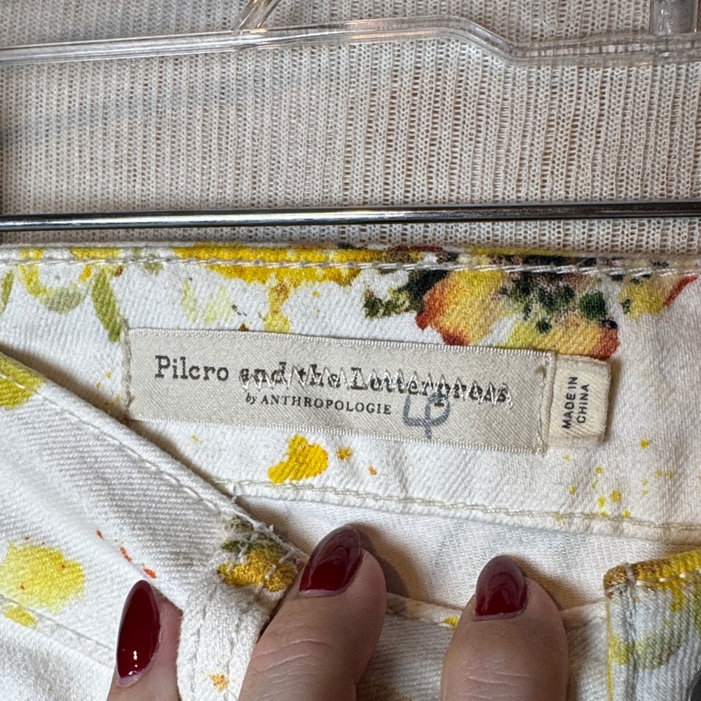 Pilcro and the Letterpress by Anthropologie watercolor lemon jeans - Picture 2 of 7